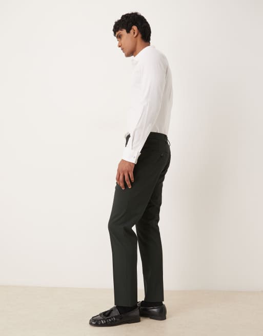 Selected slim fit suit trouser in dark green , 3 of 5