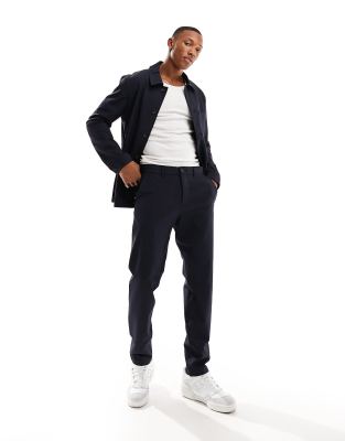 Selected slim fit suit trouser in navy
