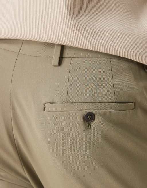Selected slim suit trouser in sage green , 3 of 5