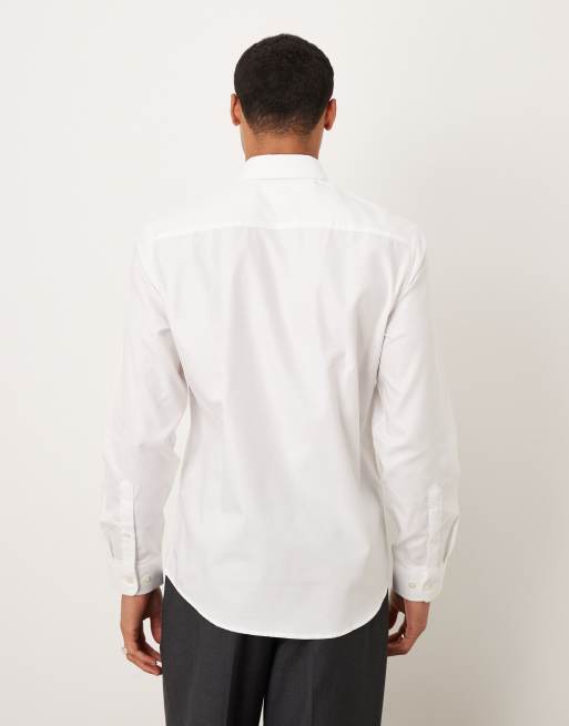 Selected - Smal poplin overhemd in wit , 3 van 5