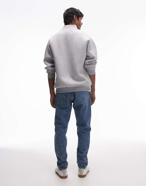Selected - Smaltoelopende jeans in middenblauw met wassing , 2 van 5