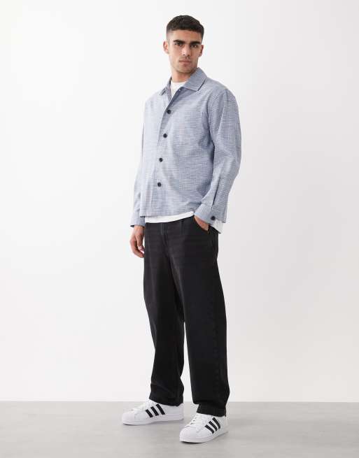 Selected - Sobrecamisa azul claro de tejido texturizado , 2 de 5