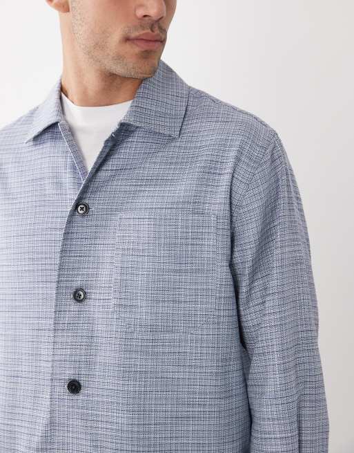 Selected - Sobrecamisa azul claro de tejido texturizado , 3 de 5