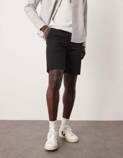 Selected - Sorte smalle chinoshorts , 2 af 5