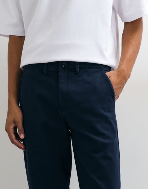 Selected straight-fit broek in marineblauw, 4 van 5