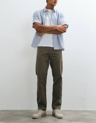 Selected Straight Fit Trousers In Brown