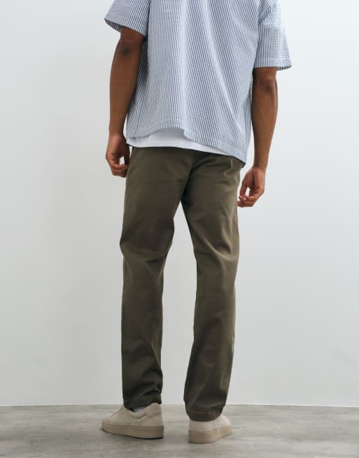 Selected straight fit trousers in light brown , 2 of 10