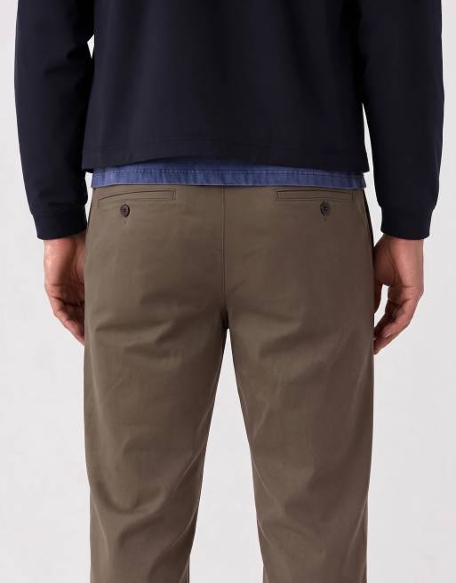 Selected straight fit trousers in light brown , 9 of 10