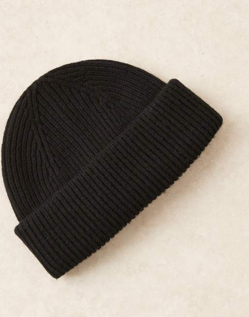 Selected – Strickmütze aus 100% Merinowolle in Schwarz , 3 von 3