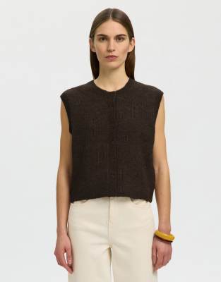 Selected - Stricktop in Chocolate Chip-Brown