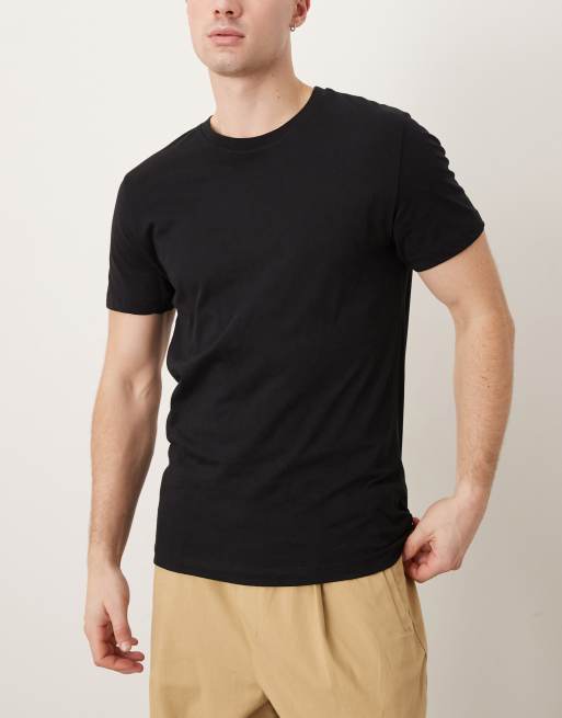 Selected – Svart t-shirt i regular fit, 5-pack, 2 av 5