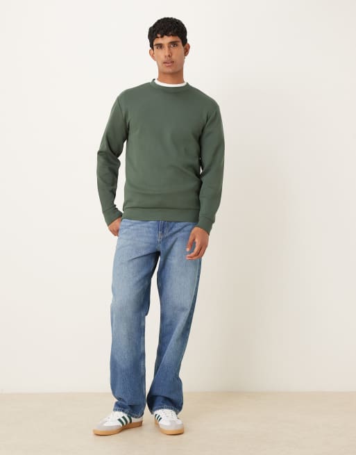 Selected sweatshirt in green, 2 of 5