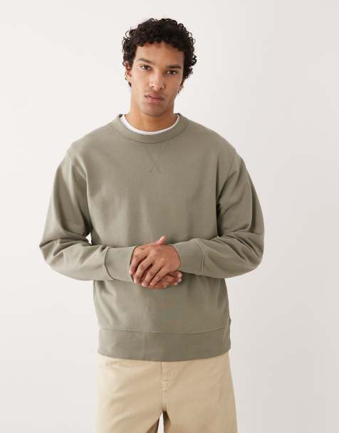 Selected – Sweatshirt in Khaki mit Vintage-Look - view 1