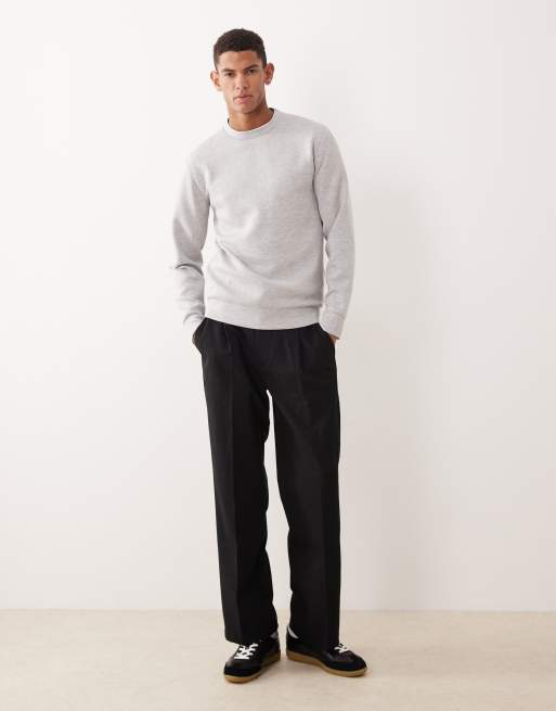 Selected - Sweatshirt in lichtgrijs, 2 van 5
