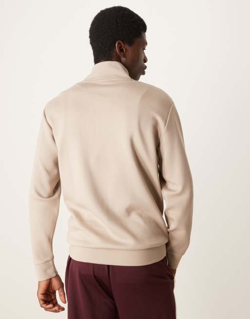 Selected - Sweatshirt met korte rits in crème , 4 van 4