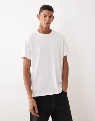T-Shirt aus 100% Baumwolle in Weiß mit normaler Passform Weiß S