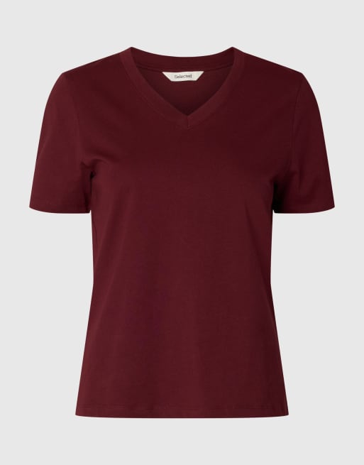 Selected - T-shirt color tawny port, 6 di 6