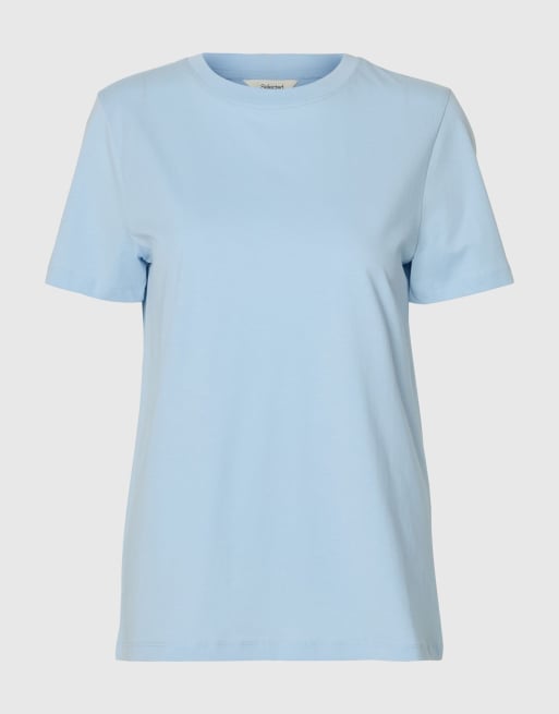 Selected T-shirt i ljusblått, 6 av 6