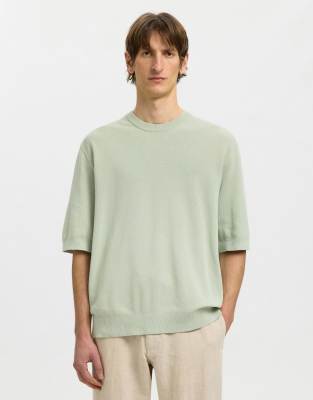 Selected Homme - Herren - T-Shirt - M - Mint - Bild 4