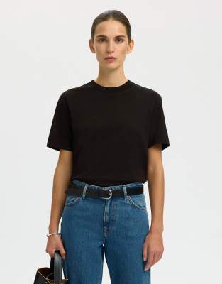 Selected T-shirt In Black