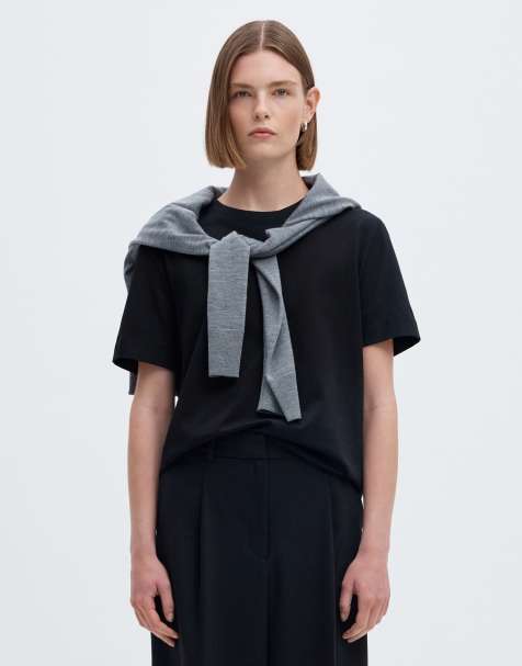 Selected T-shirt in black - view 1