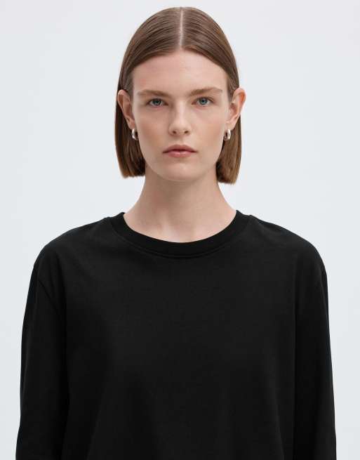 Selected T-shirt in black, 4 of 6