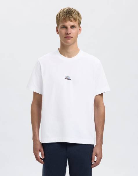 Selected T-shirt in bright white - view 1