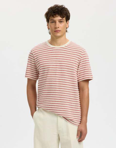 Selected T-shirt in egret 2 - view 1