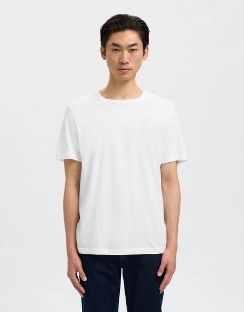 Selected - T-shirt in helder wit - view 1