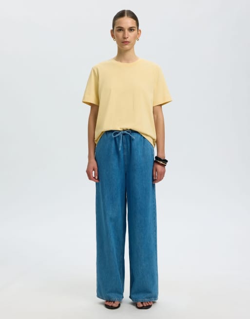 Selected – T-Shirt in Italian Straw, 3 von 6