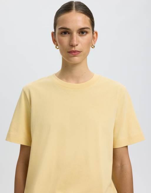 Selected – T-Shirt in Italian Straw, 4 von 6