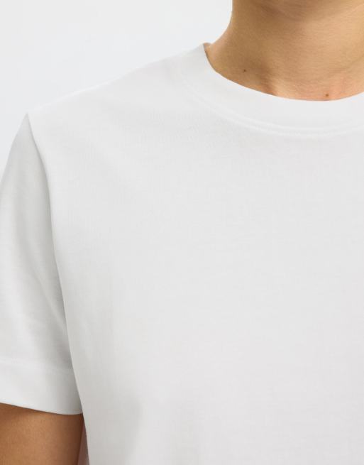 Selected – T-Shirt in strahlendem Weiß, 3 von 4