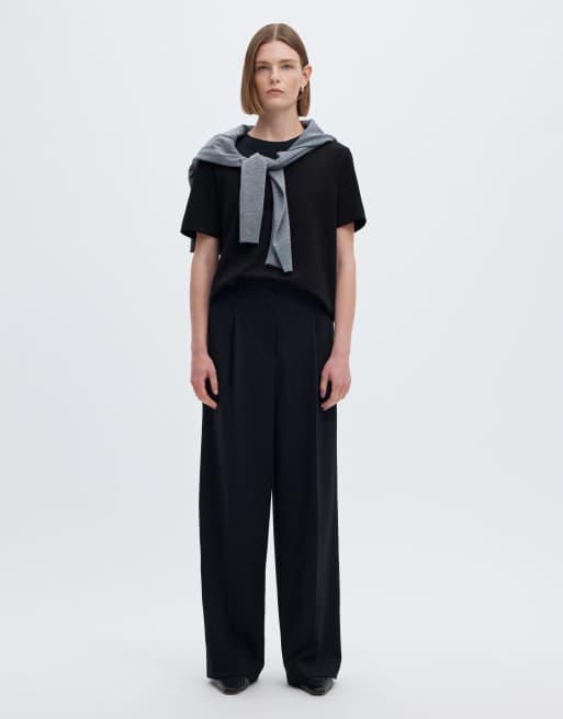 Selected - T-shirt in zwart, 3 van 6