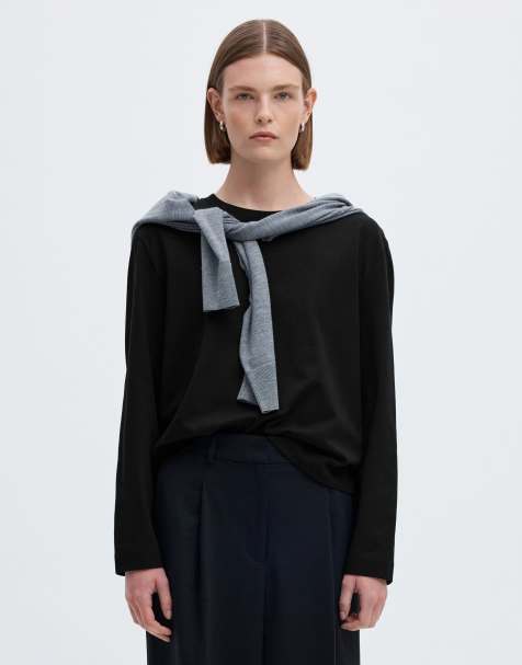 Selected - T-shirt in zwart - view 1