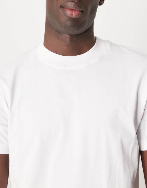 Selected - T-shirt oversize en coton épais - Blanc, 4 de 4