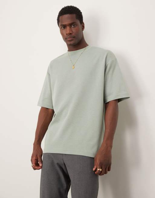 T-shirt Décontracté Homme Advocate Gris - Taille XL - Broderie Marron - Occasion Très Bon état