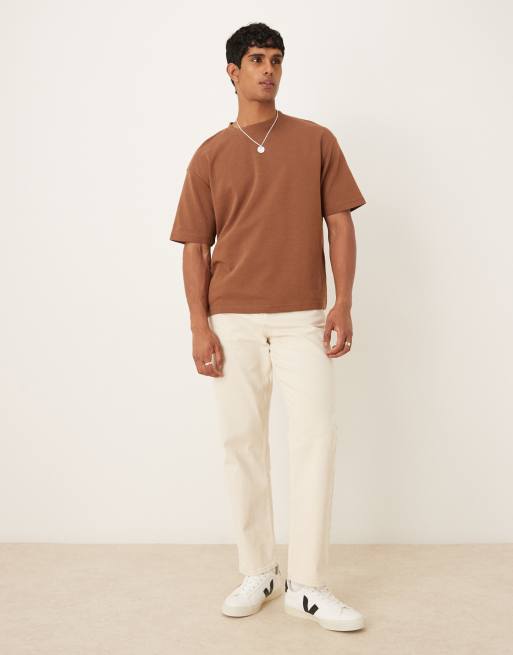Selected - T-shirt oversize pesante arancione, 2 di 5