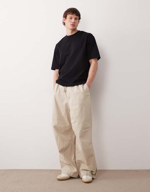 Selected - T-shirt van zware stof in zwart, 2 van 5