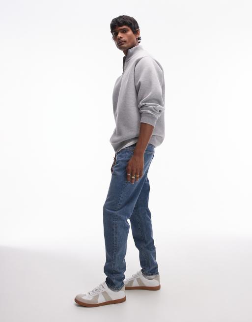 Selected - Tapered smalle jeans i mellemblå vask , 3 af 5