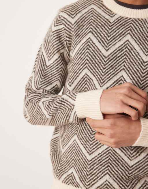 Selected texture knitted jumper in green, 5 of 5