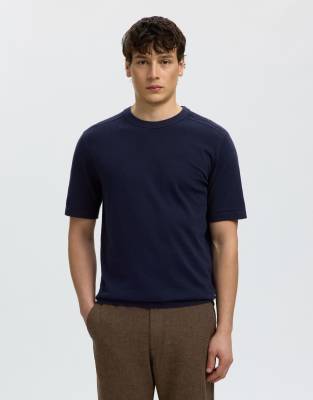 Selected - Top en maille - Bleu marine