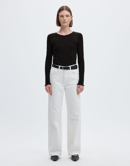 Selected top met lange mouwen in zwart, 3 van 6