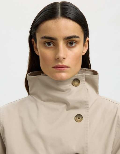 Selected - Trenchcoat in beige, 3 van 6