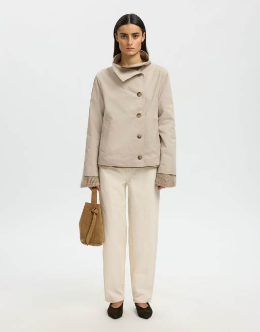 Selected - Trenchcoat in beige, 5 van 6