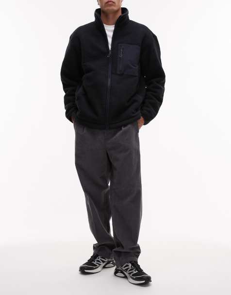 Selected Tristan Loose fit cord pants in grey - view 1