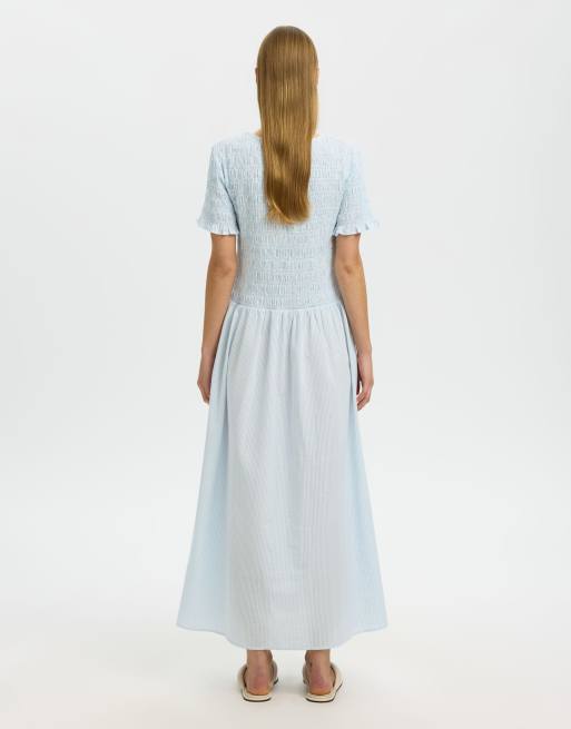 Selected - Vestido midi azul claro, 2 de 4