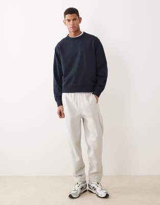 Selected Vintage Look Sweatshirt In Blue