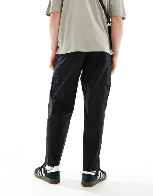Selected – Weite Barrel-Cargohose in Schwarz , 3 von 5