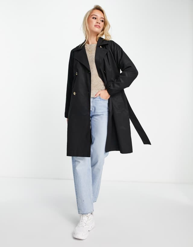 Selected Weka classic trenchcoat in black