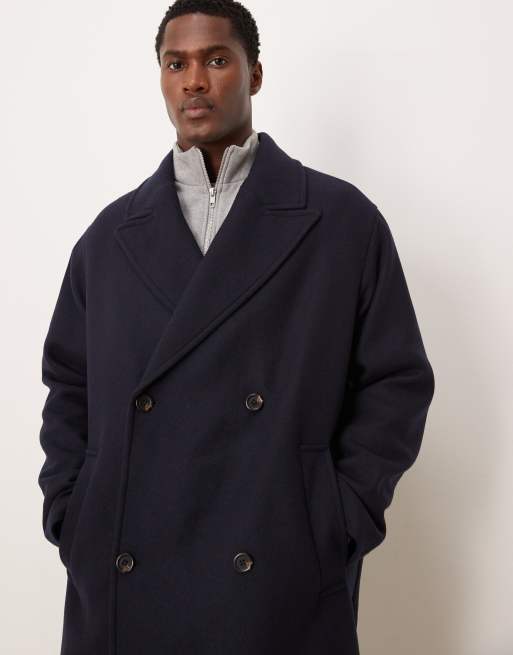 Selected wool coat in navy, 5 of 5